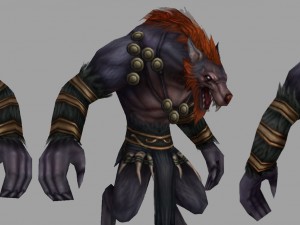 low poly 3d monster - claws wolf Modelo 3D