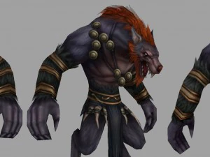 low poly 3d monster - claws wolf 3D Model