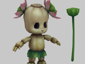 low poly 3d monster - lian wa 3D Model