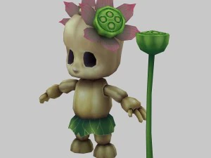 low poly 3d monster - lian wa 3D Model