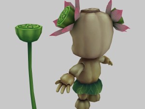 low poly 3d monster - lian wa Modelo 3D