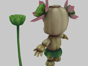 low poly 3d monster - lian wa 3D Model