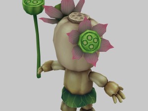 low poly 3d monster - lian wa Modelo 3D