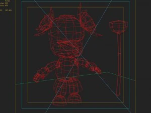 low poly 3d monster - lian wa 3D Model
