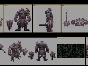 low poly 3d monster - splitter 3D 모델
