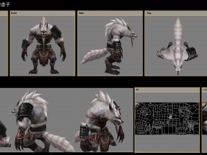 low poly 3d monster - ling xuanzi 3Dモデル