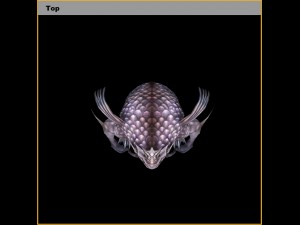low poly 3d monster - flying fish with six eyes 3Dモデル