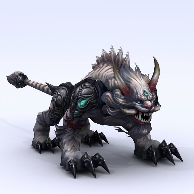 low poly 3d monster - luwu 3Dモデル .c4d .max .obj .3ds .fbx .stl .blend 