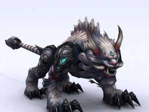 low poly 3d monster - luwu Modello 3D