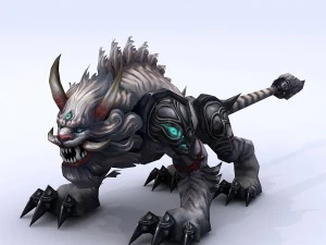 low poly 3d monster - luwu 3D Model