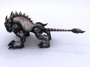 low poly 3d monster - luwu 3D Model