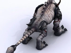 low poly 3d monster - luwu 3D Model