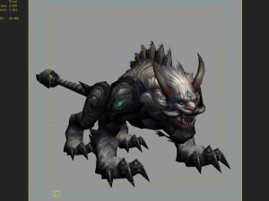 low poly 3d monster - luwu 3D Model