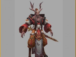 low poly 3d monster - lu li daxian 3D Model