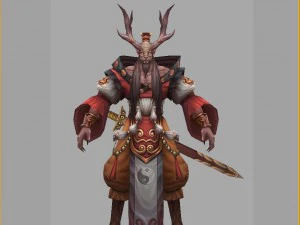low poly 3d monster - lu li daxian 3D Model