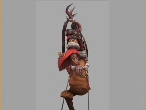 low poly 3d monster - lu li daxian 3D Model