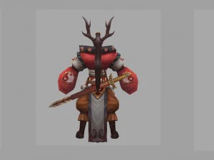 low poly 3d monster - lu li daxian 3D Model