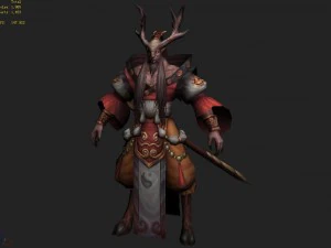 low poly 3d monster - lu li daxian 3D Model