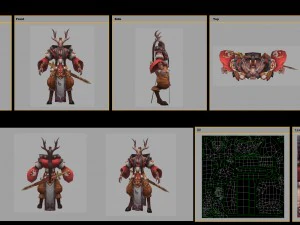 low poly 3d monster - lu li daxian 3D Model