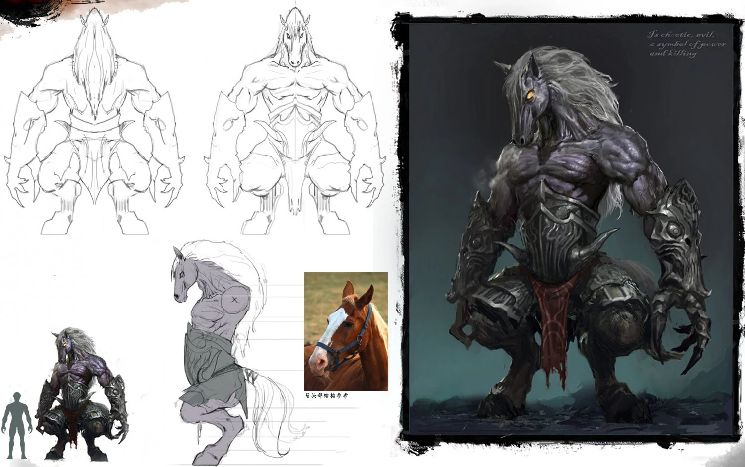 low poly 3d monster - horseface monster 3D Model .c4d .max .obj .3ds .fbx .stl .blend 