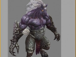 low poly 3d monster - horseface monster Modèle 3D