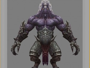 low poly 3d monster - horseface monster Modèle 3D