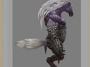 low poly 3d monster - horseface monster Modèle 3D