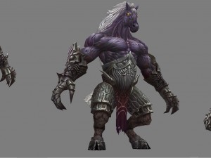 low poly 3d monster - horseface monster Modèle 3D