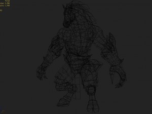 low poly 3d monster - horseface monster Modèle 3D