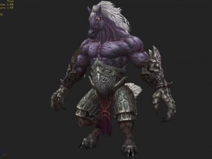 low poly 3d monster - horseface monster Modèle 3D