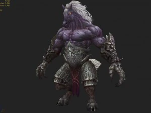 low poly 3d monster - horseface monster 3D Model