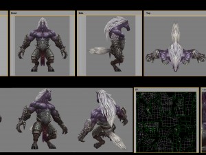 low poly 3d monster - horseface monster Modèle 3D