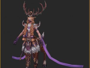 low poly 3d monster - general elk Modelo 3D
