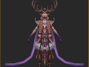 low poly 3d monster - general elk Modelo 3D