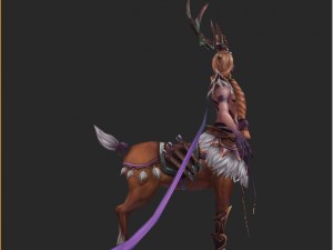 low poly 3d monster - general elk Modelo 3D