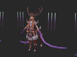 low poly 3d monster - general elk Modelo 3D
