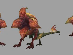 low poly 3d monster - flower of the underworld 3D Model