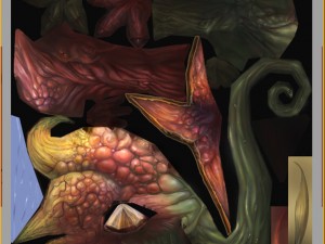 low poly 3d monster - flower of the underworld Modelo 3D