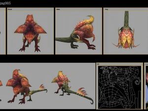 low poly 3d monster - flower of the underworld 3D Model