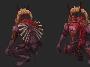 low poly 3d monster - devil 3D Model