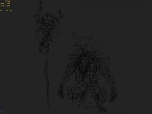 low poly 3d monster - devil 3D Model