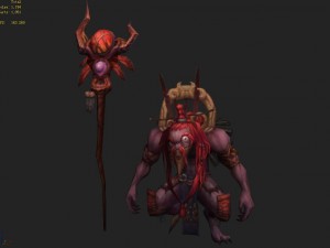 low poly 3d monster - devil 3D मॉडल