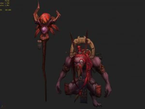 low poly 3d monster - devil 3D Model