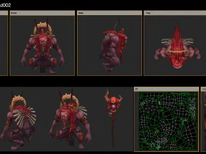 low poly 3d monster - devil 3D Model