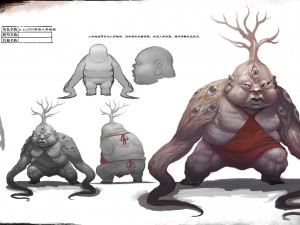 low poly 3d monster - moyan ginseng doll Modello 3D