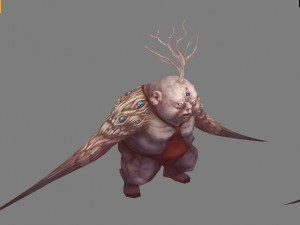 low poly 3d monster - moyan ginseng doll 3D Model