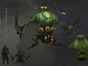 Low-Poly-3D-Monster - Holzskorpion 3D Modell