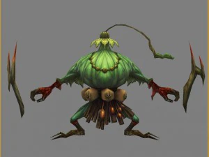 low poly 3d monster - wood scorpion 3D Model