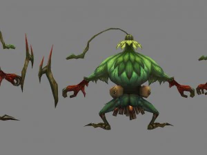 low poly 3d monster - wood scorpion 3D Model