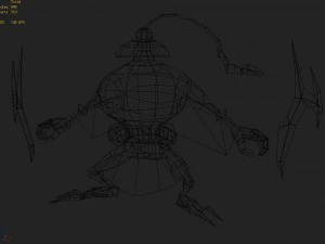 low poly 3d monster - wood scorpion 3D Model